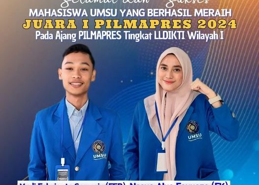 Universitas Muhammadiyah Sumatera Utara Berhasil Menjadi Juara PILMAPRES Tingkat LLDIKTI WIlayah 1